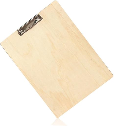 Wooden Clipboard A3 Size – 30×40cm Double-Sided Writing Board – Natural Wood Drawing Board with Metal Clip