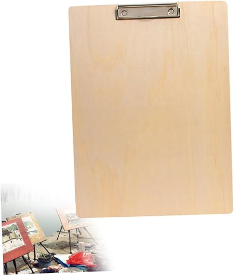 Wooden Clipboard A3 Size – 30×40cm Double-Sided Writing Board – Natural Wood Drawing Board with Metal Clip
