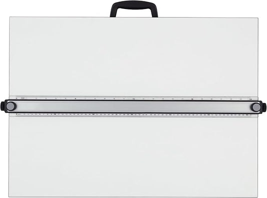 Portable Drawing Board with Sliding Ruler – A3/A2 Drafting Board with Handle for Students and Professionals