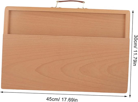 Large Wooden Clipboard with Handle – A3 Writing & Sketch Board – Portable MDF Drawing Pad with Metal Clip (14.4×20.2in)