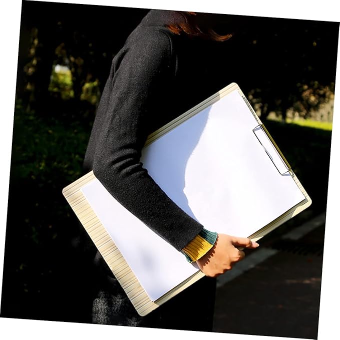 Oversized Vertical Wooden Clipboard – 18.89" × 14.17" Drawing Board with Heavy-Duty Metal Clip – Ideal for A3 & Larger Papers