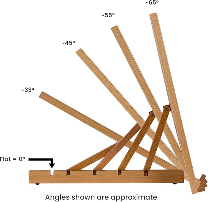 Adjustable Wooden Drawing Board – Multi-Angle Foldable Art Easel for Students and Adults