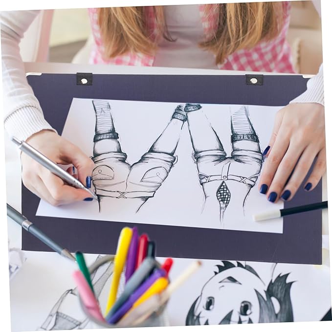 Portable Drawing Board with Shoulder Straps – A3 Size Artist Sketch Clipboard with Metal Reinforced Corners