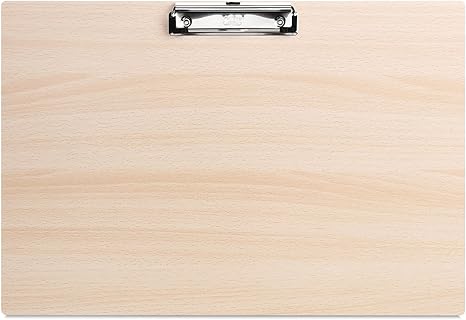 Portable Wooden Drawing Board – A3 Sketch Clipboard with Metal Clip (11.5" × 17")
