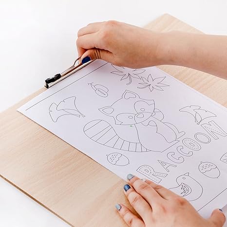 Portable Wooden Drawing Board – A3 Sketch Clipboard with Metal Clip (11.5" × 17")