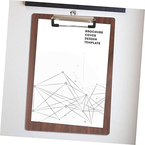 A4 Wooden Grain Clipboard – Hardboard Writing Drawing Pad with Metal Clip – 12.38" x 8.84"